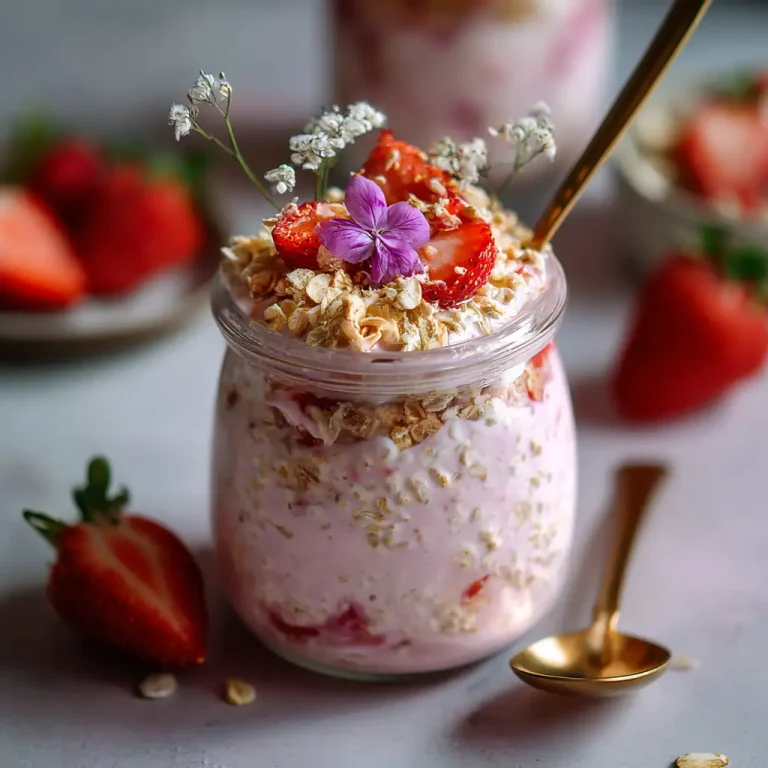 Strawberry Cheesecake Overnight Oats Recipe | Easy Healthy Breakfast