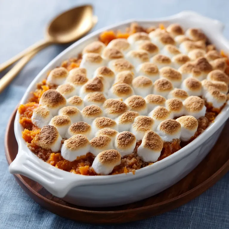 Sweet Potato Casserole with Marshmallows Recipe | Creamy and Delicious Holiday Side