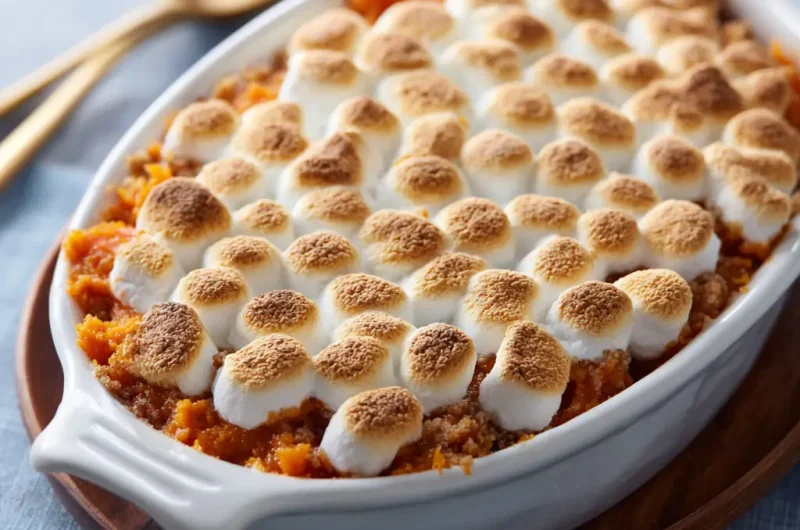 Sweet Potato Casserole with Marshmallows Recipe | Creamy and Delicious Holiday Side