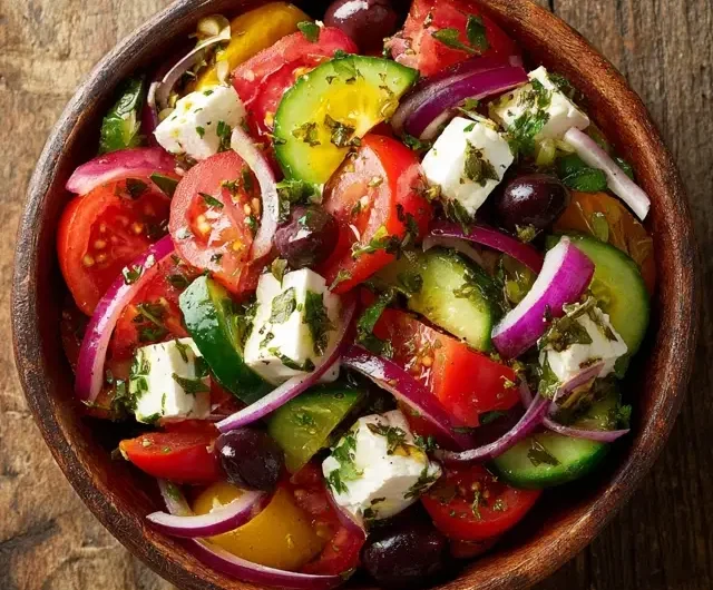 Mediterranean Salad Recipe Fresh Flavorful and Simple to Prepare