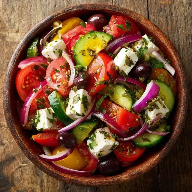 Mediterranean Salad Recipe Fresh Flavorful and Simple to Prepare