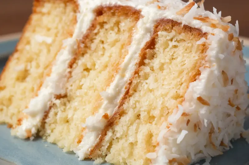 Coconut Cake from Cake Mix Boxes Recipe | Easy and Moist Homemade Cake