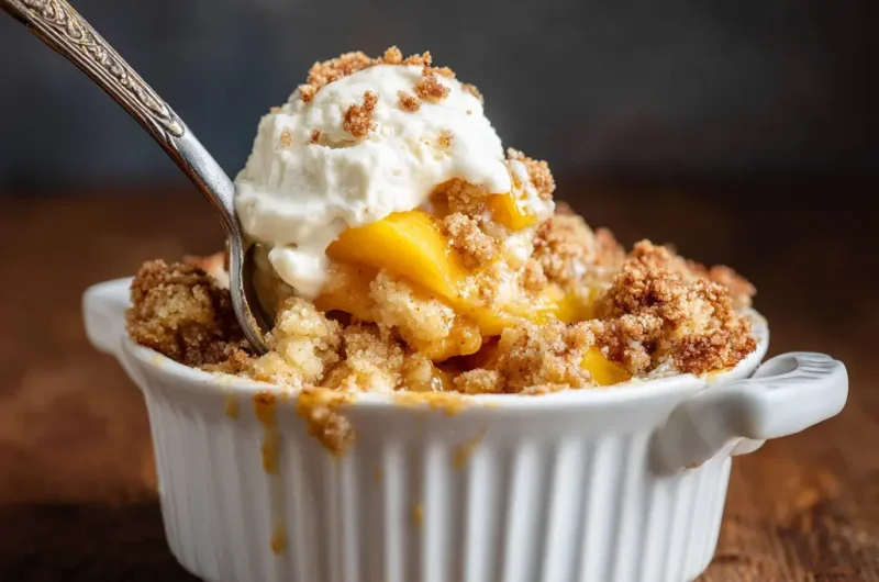 Healthy Peach Cobbler Recipe | Guilt Free and Delicious Dessert