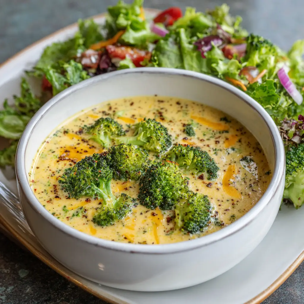 Keto Broccoli Cheese Soup Salad