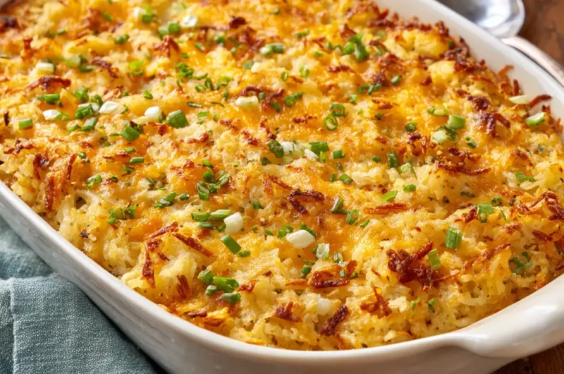 Potluck Hash Brown Casserole Recipe | Creamy, Cheesy, Crowd-Pleasing