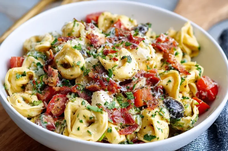 Tortellini Pasta Salad Recipe with Fresh Vegetables and Italian Flavor
