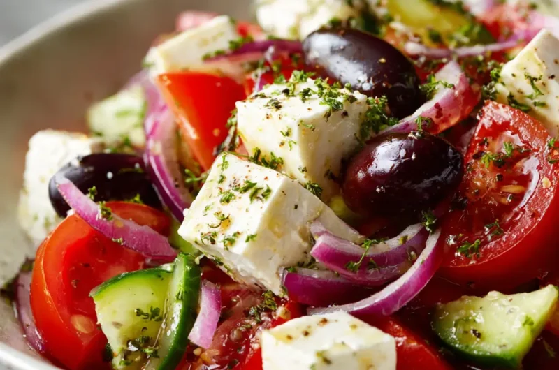 Greek Salad Recipe: Fresh, Healthy, and Delicious Mediterranean Salad