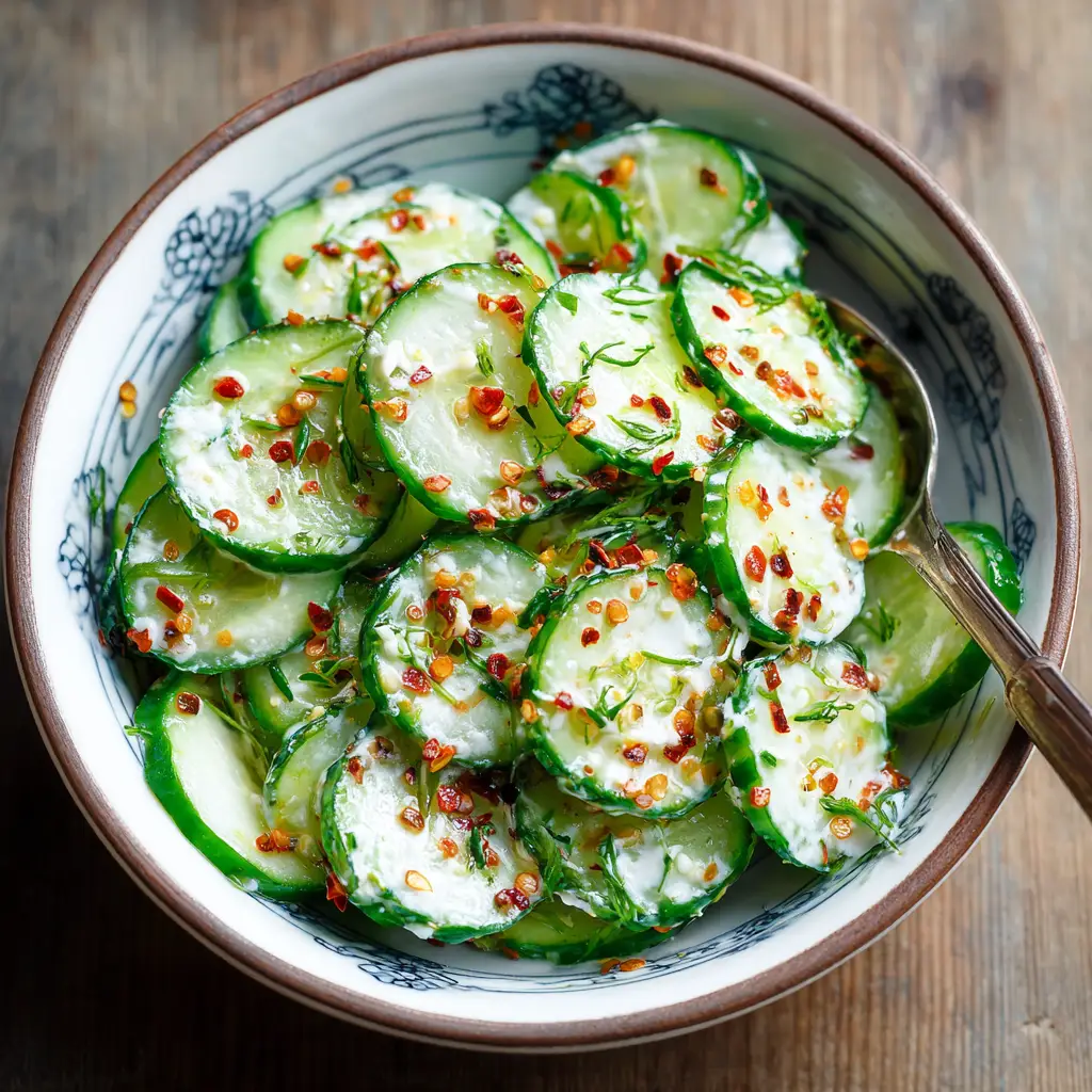 homemade cucumber salad