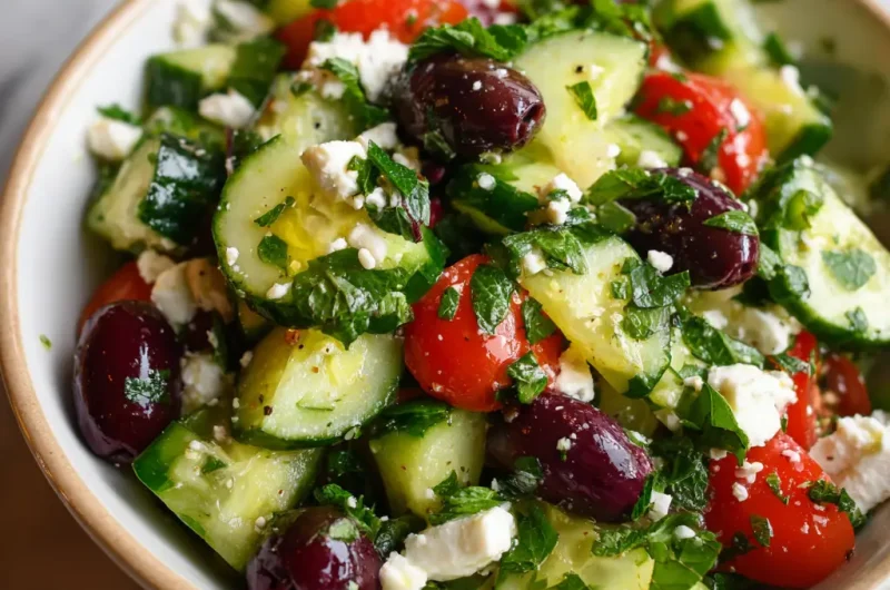 Mediterranean Cucumber Salad Recipe | Fresh, Healthy, and Easy
