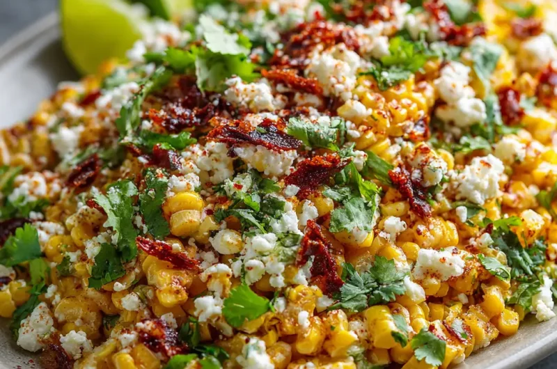 Mexican Street Corn Salad Recipe with Creamy Lime Dressing