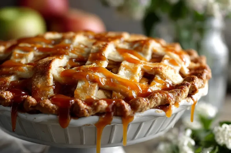 Caramel Apple Pie Recipe | Easy Homemade Pie with Caramel Drizzle