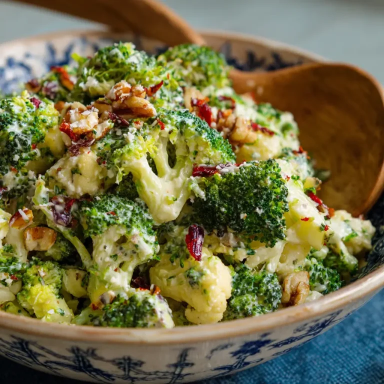 Broccoli Cauliflower Salad Recipe Healthy Creamy and Easy