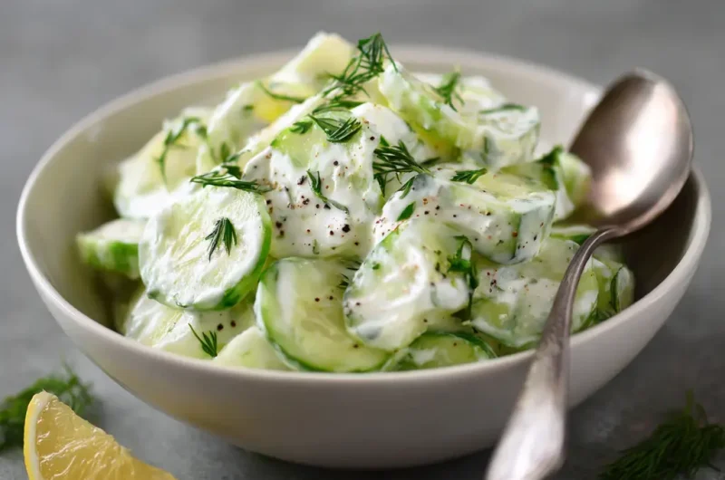 Creamy Cucumber Salad Recipe | Easy, Fresh, and Healthy Side Dish