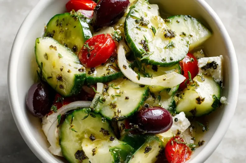 Greek Cucumber Salad Recipe | Fresh Mediterranean Flavor at Home