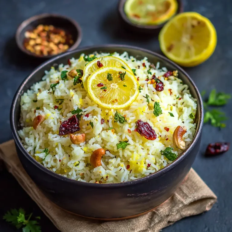 Lemon Rice Recipes Easy South Indian Style Tangy Flavorful Dish