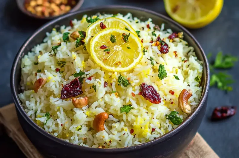 Lemon Rice Recipes Easy South Indian Style Tangy Flavorful Dish