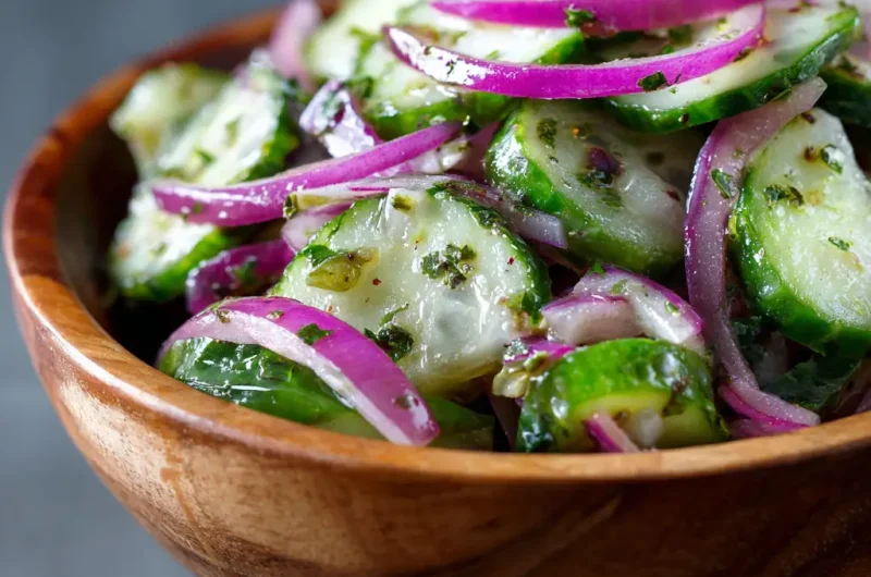 Refreshing Cucumber Salad with Red Onion Recipe