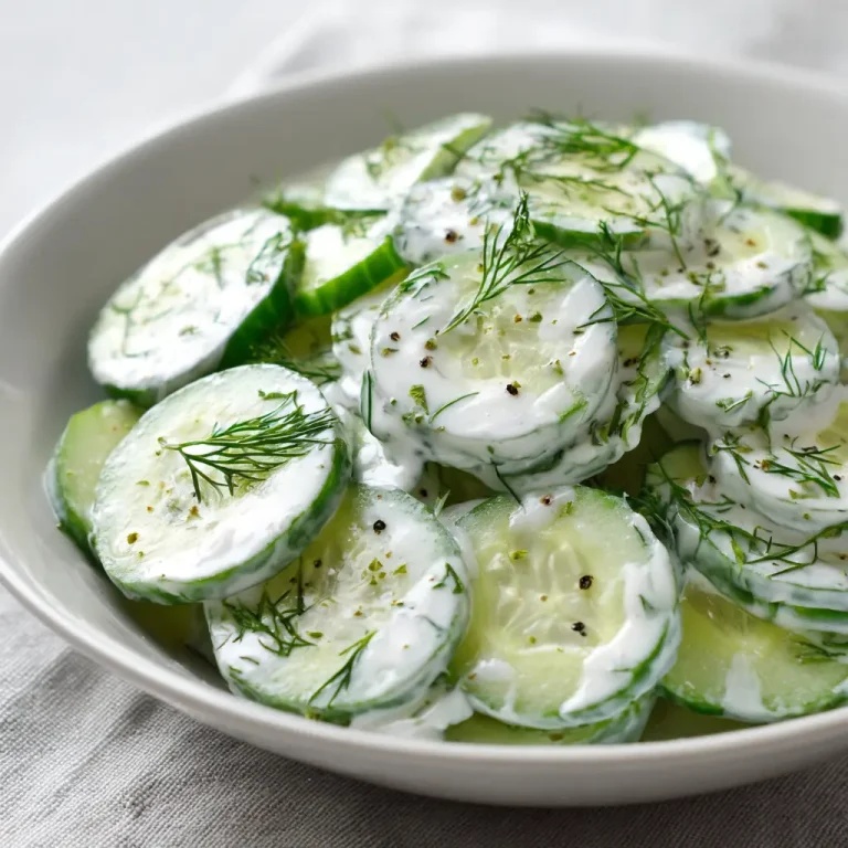 Creamy Cucumber Salad Recipe That Is Fresh, Easy, and Delicious