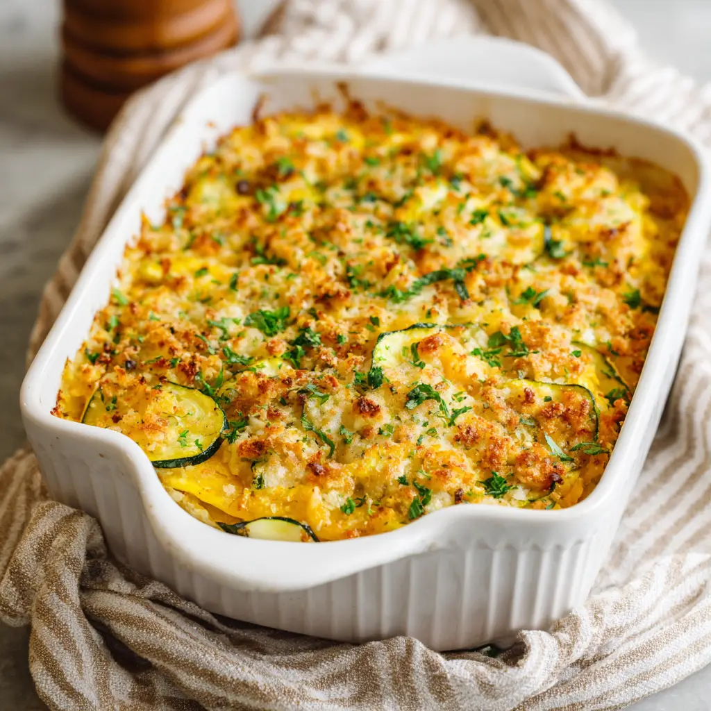 Squash Casserole with Ritz Crackers