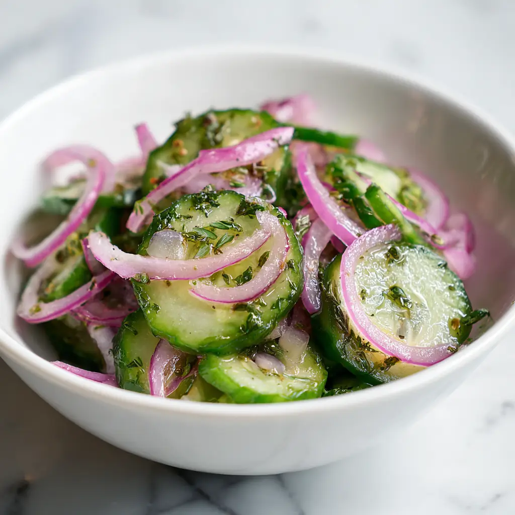 cucumber salad with red onion
