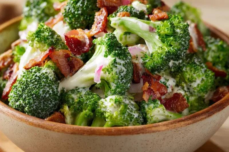 Broccoli Salad with Bacon Easy Creamy Classic Recipe