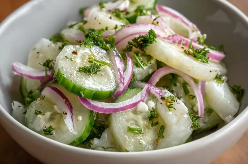 Cucumber Onion Salad Recipe Fresh Healthy and Easy Side Dish