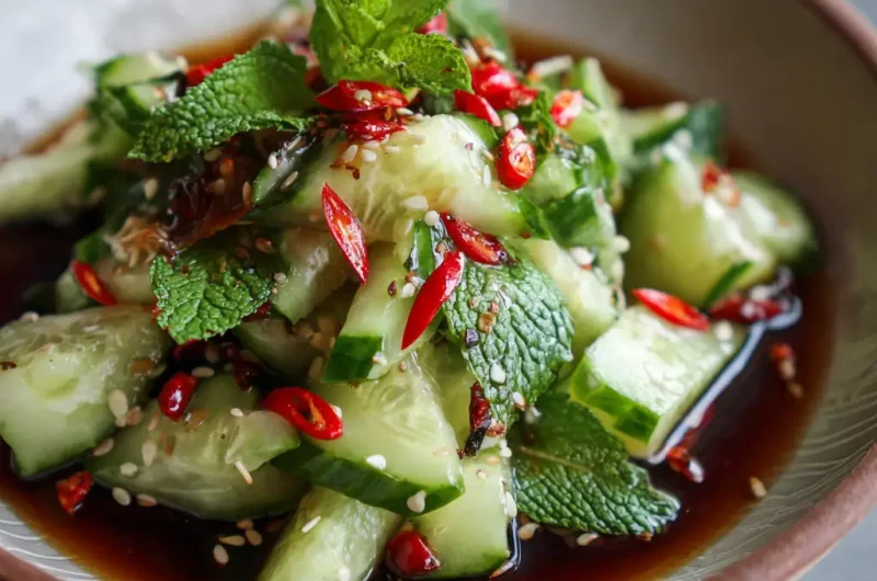 Cucumber Salad Asian Recipe | Easy Refreshing Asian Side Dish