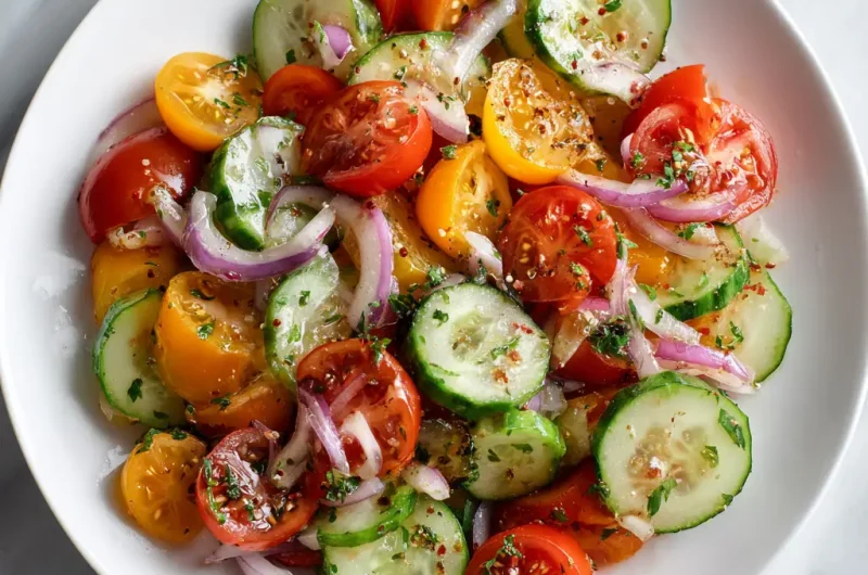Cucumber Tomato Salad Recipe | Easy Healthy Summer Salad