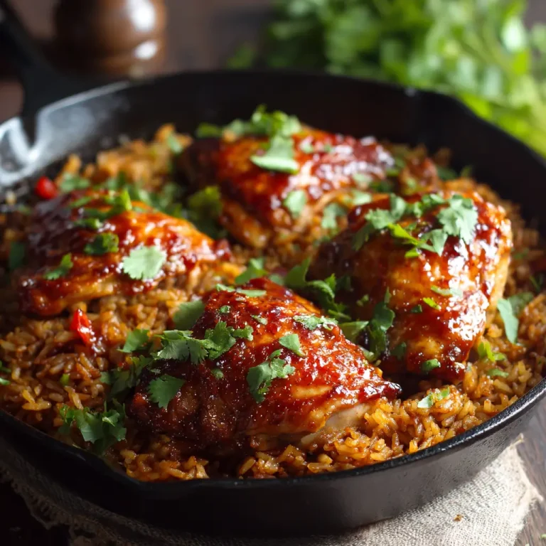 One Pan Bold Honey BBQ Chicken Rice Recipe for a Quick and Flavorful Dinner