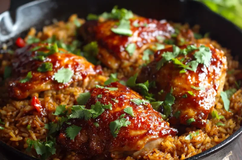 One Pan Bold Honey BBQ Chicken Rice Recipe for a Quick and Flavorful Dinner