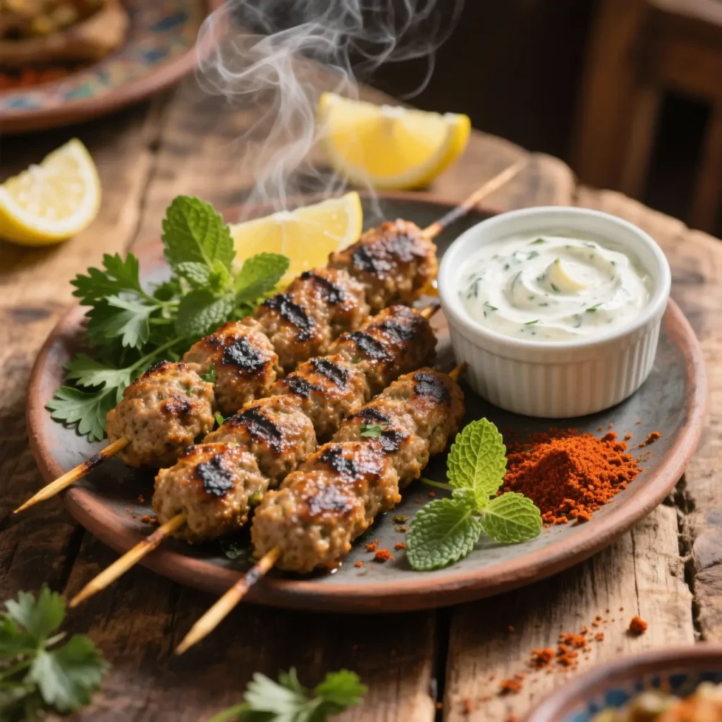 chicken-kofta-with-garlic-yogurt-sauce