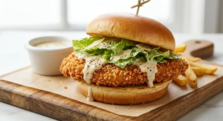 Crispy Chicken Caesar Sandwich Recipe Crunchy Chicken with Creamy Caesar Flavor