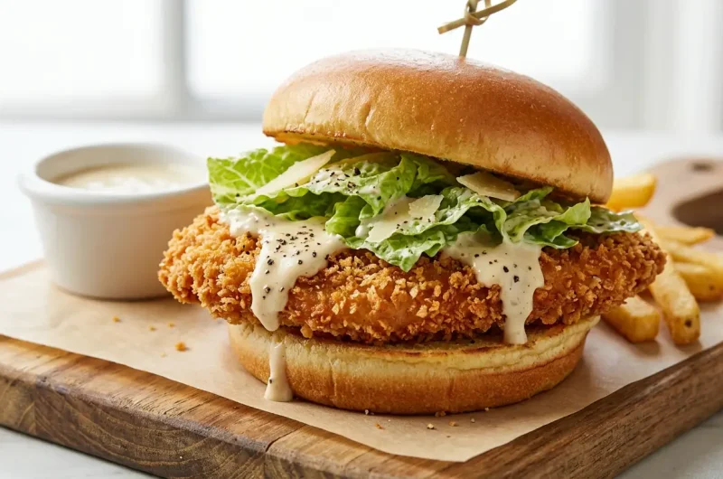Crispy Chicken Caesar Sandwich Recipe Crunchy Chicken with Creamy Caesar Flavor