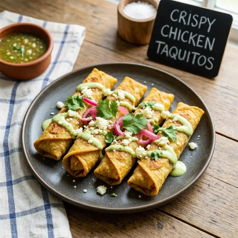 Crispy Chicken Taquitos Recipe Easy Homemade Mexican Style Snack
