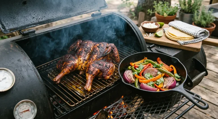 Smoked Fajita Chicken Recipe Juicy Smoky Chicken with Peppers and Onions