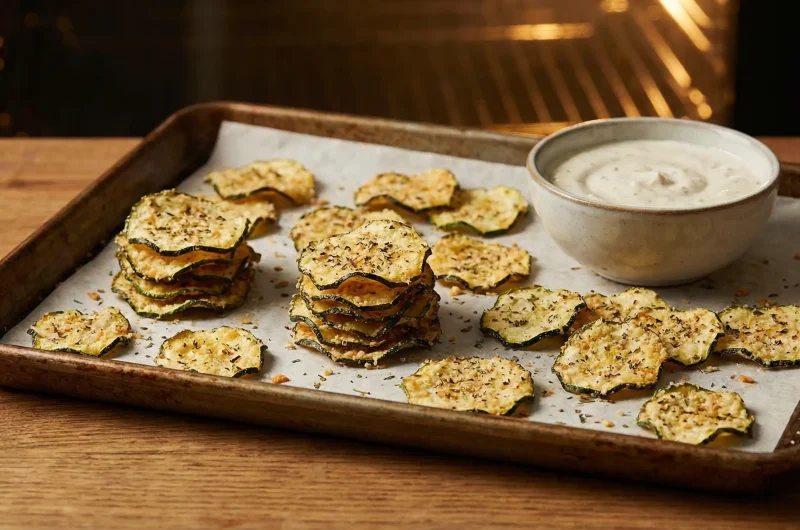 Baked Zucchini Chips Recipe Crispy Healthy Oven Snack