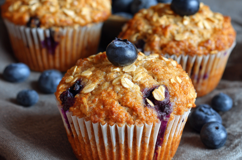 Blueberry Oatmeal Muffins That Are Soft Moist and Naturally Delicious