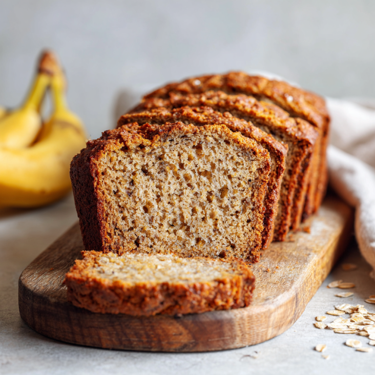 Oat Flour Banana Bread That Is Soft Moist And Naturally Sweet